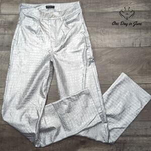 Naked Wardrobe Faux Crocodile Pants Size S